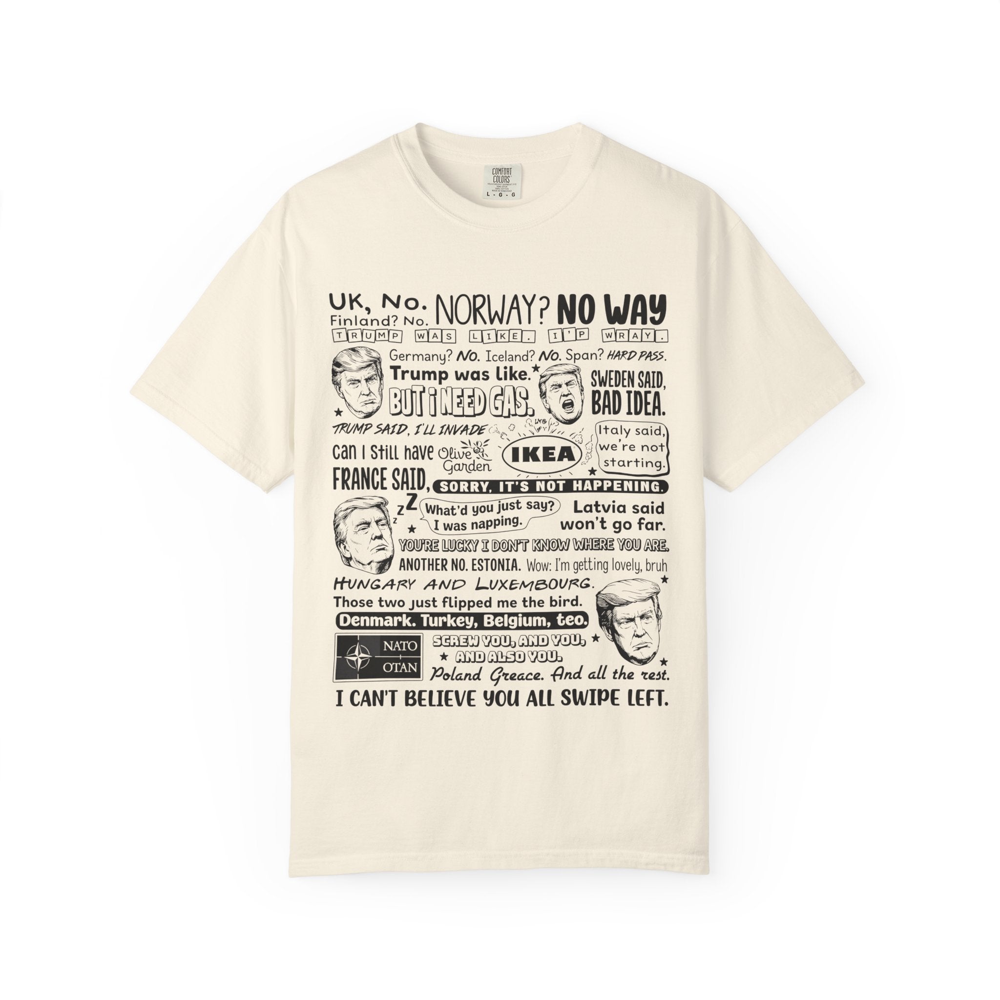 Donald Trump NATO Swipe Left Shirt