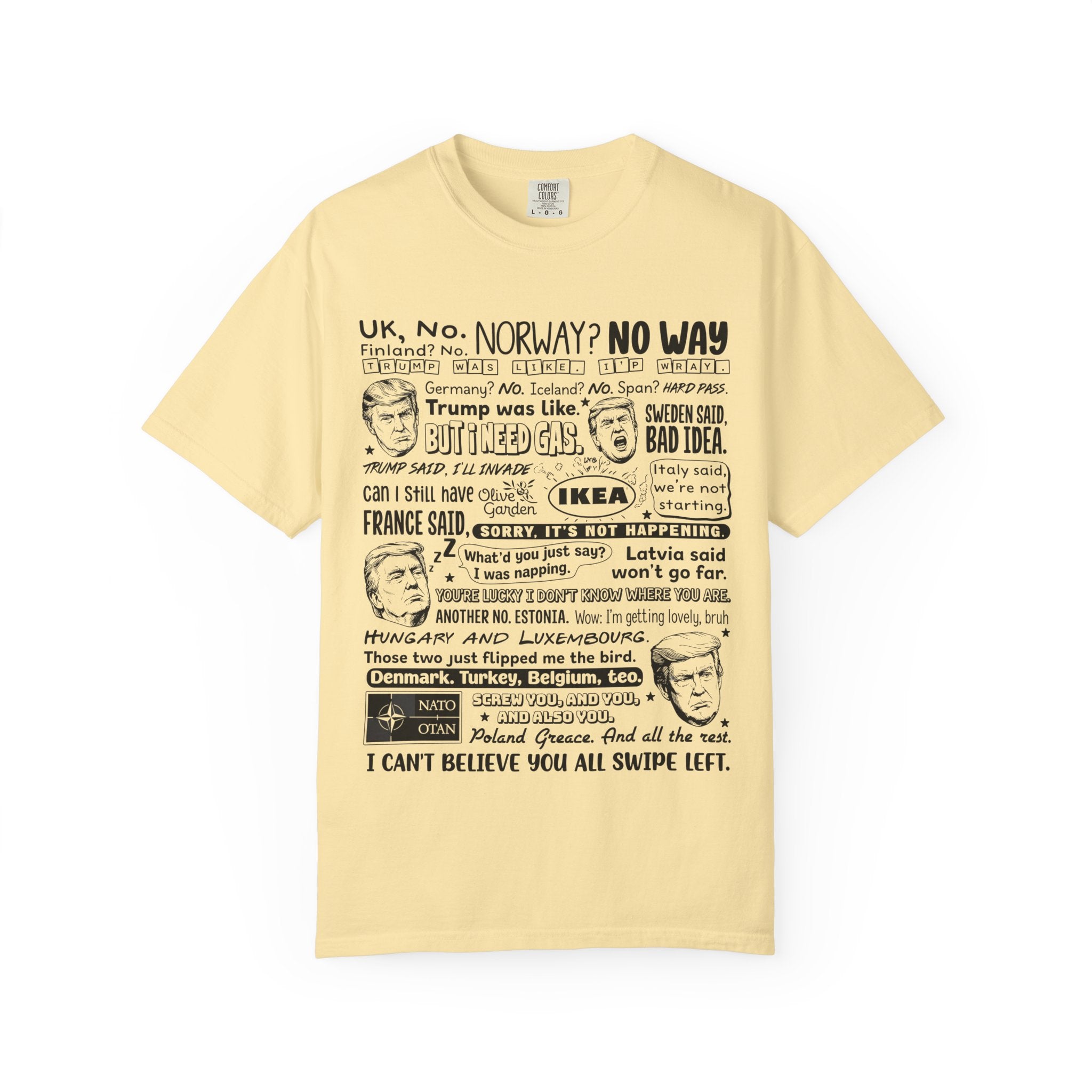Donald Trump NATO Swipe Left Shirt