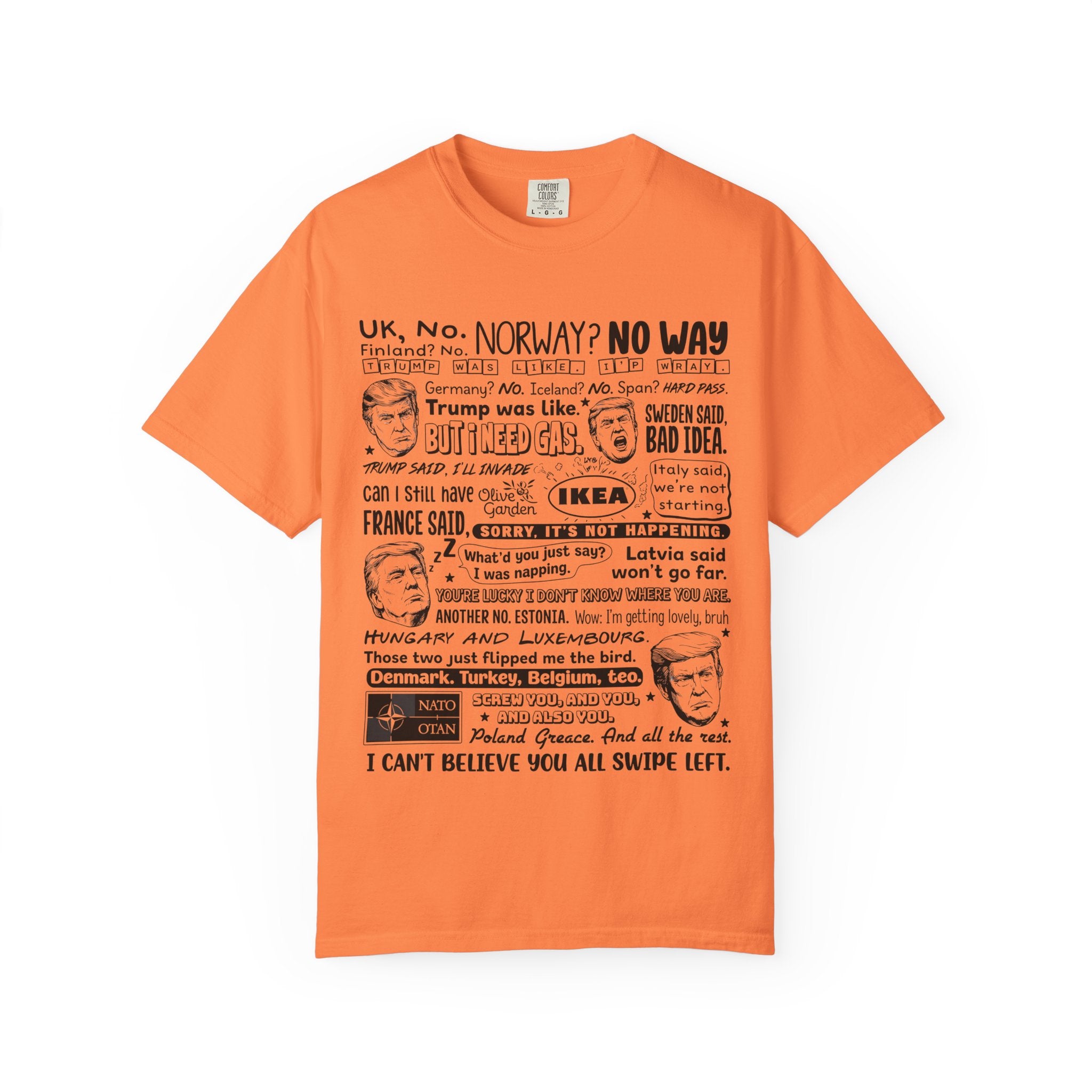 Donald Trump NATO Swipe Left Shirt