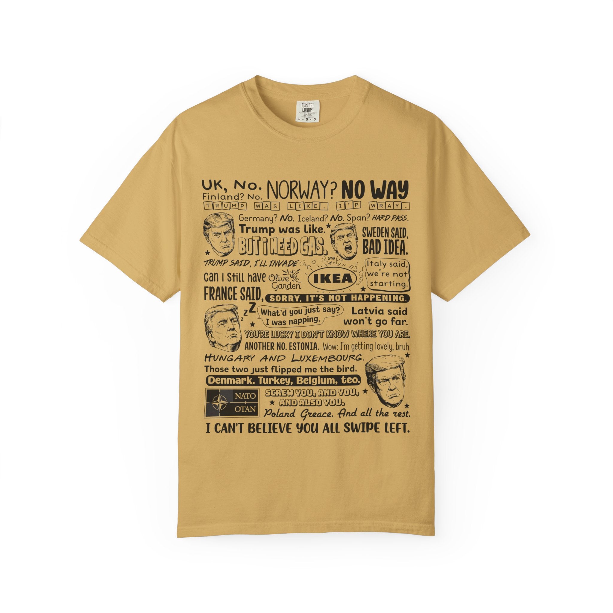 Donald Trump NATO Swipe Left Shirt