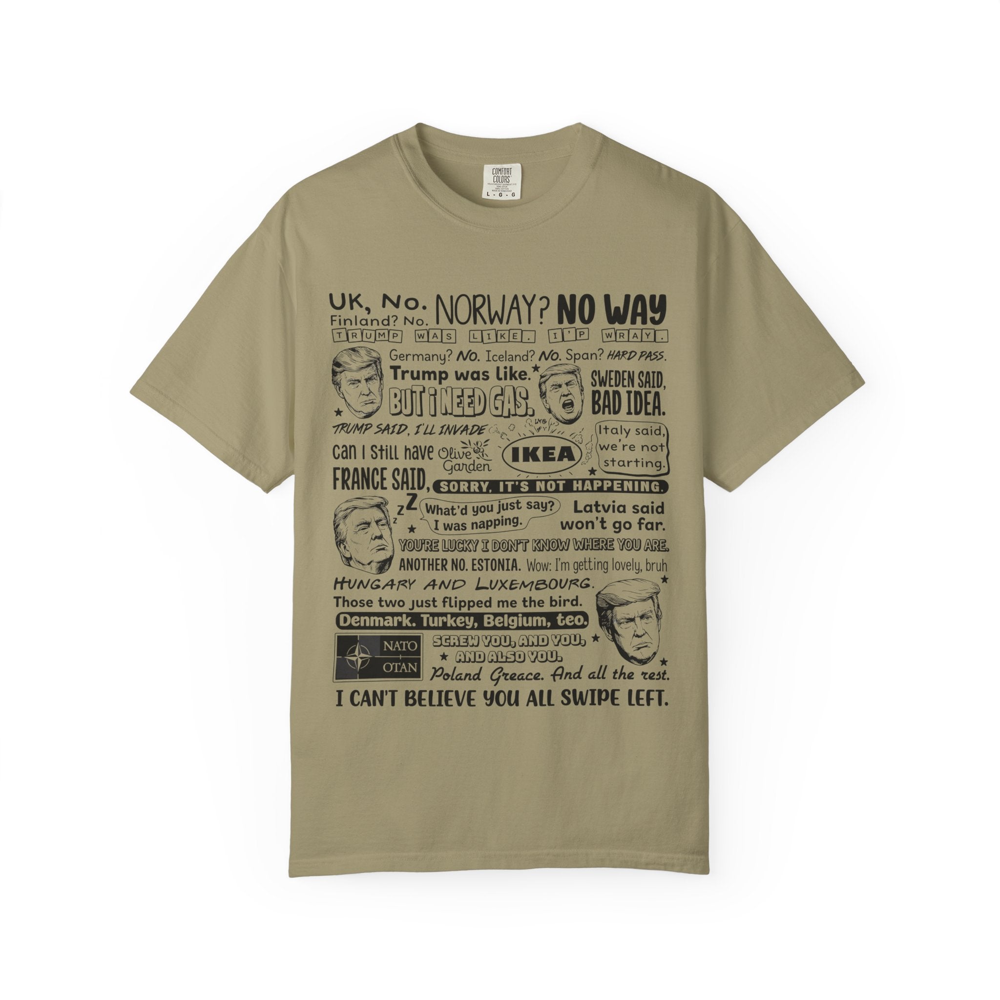 Donald Trump NATO Swipe Left Shirt