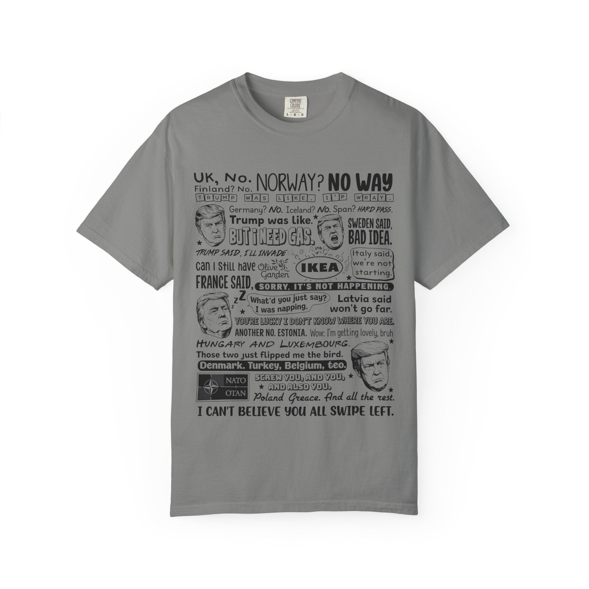 Donald Trump NATO Swipe Left Shirt