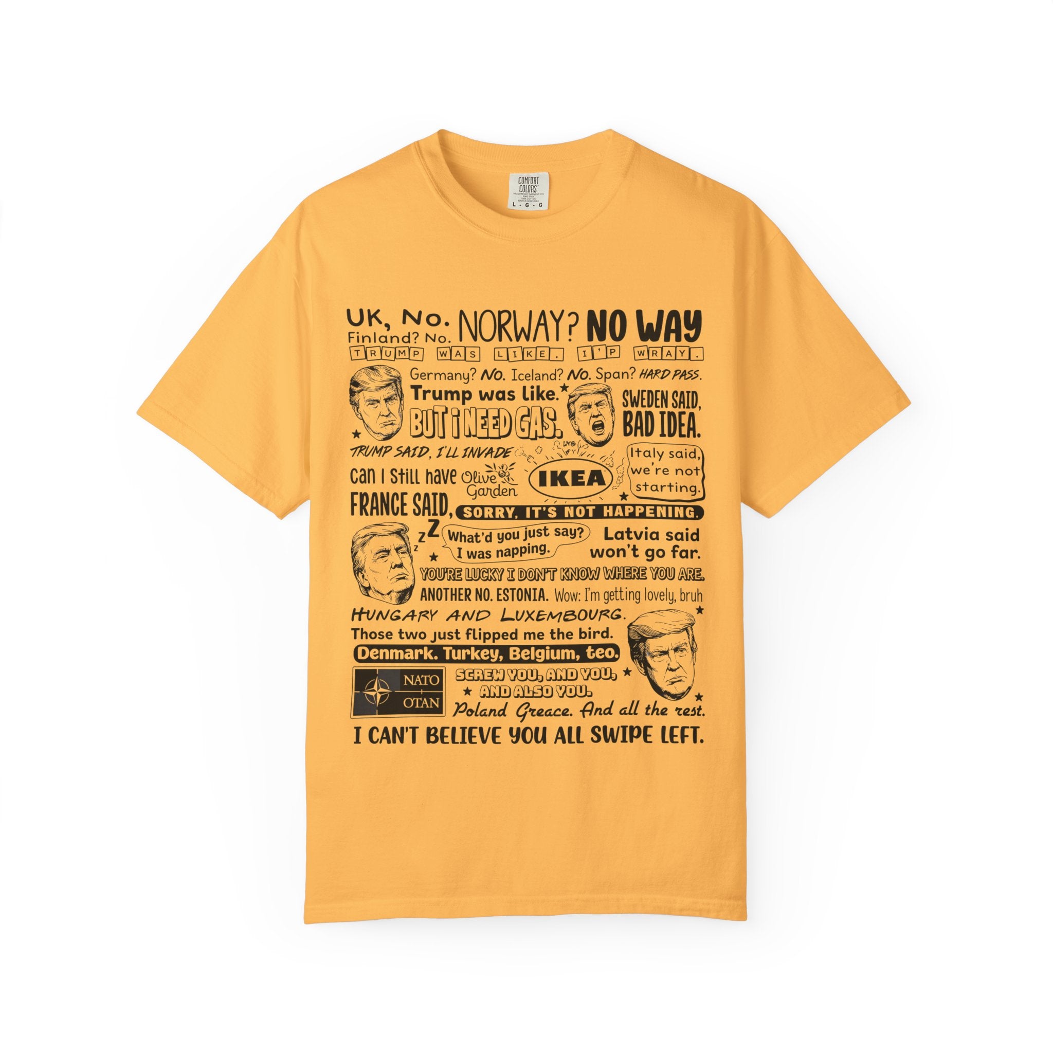 Donald Trump NATO Swipe Left Shirt