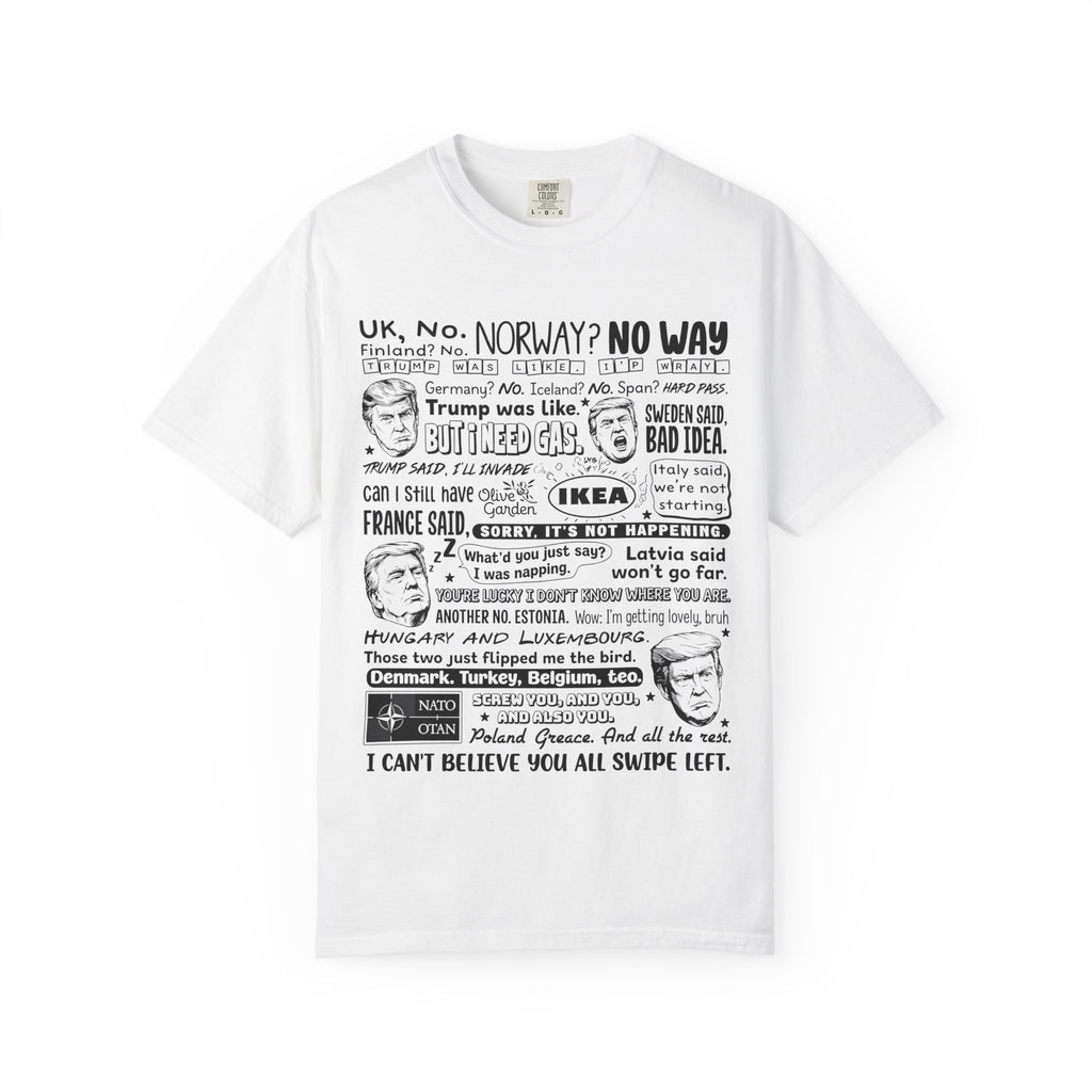 Donald Trump NATO Swipe Left Shirt