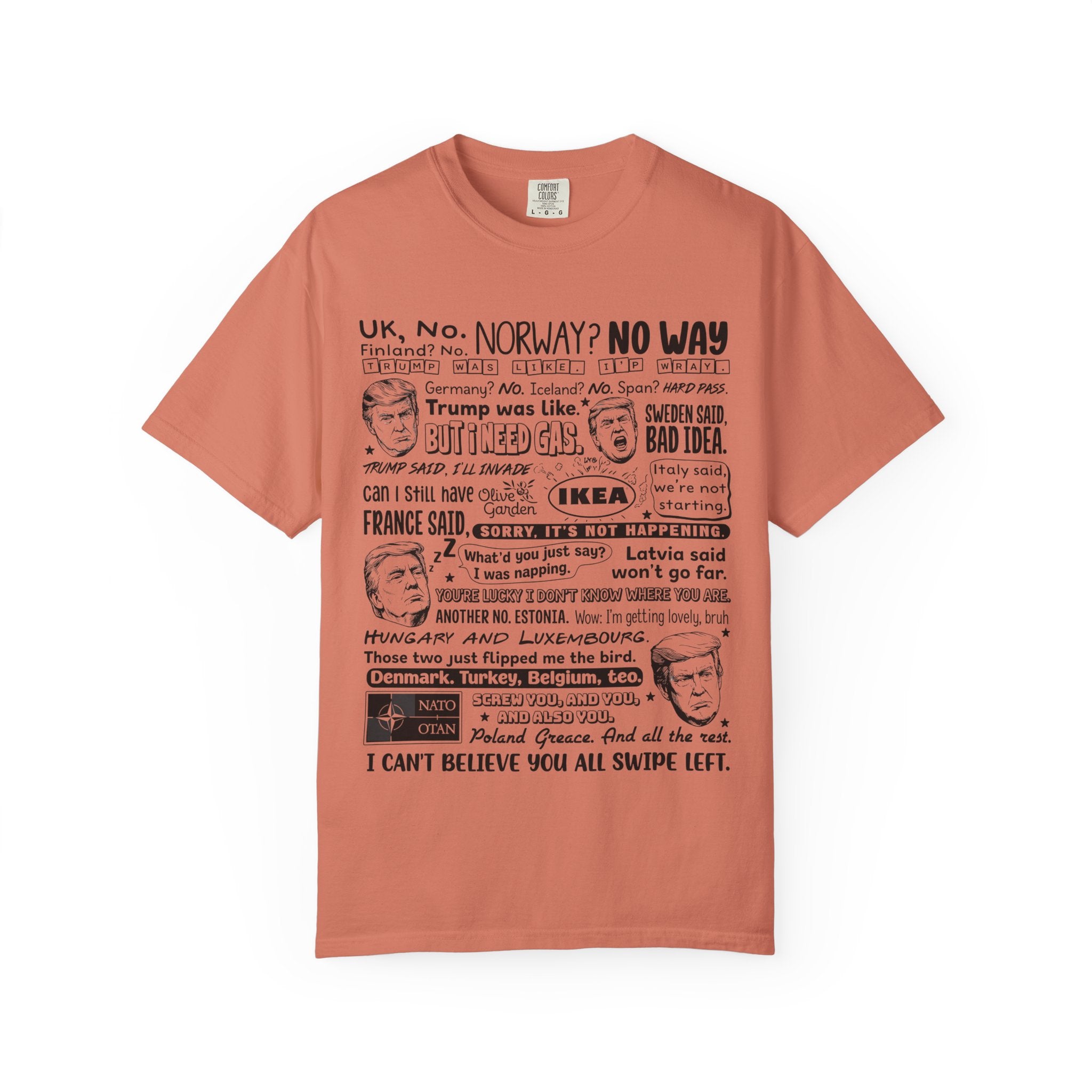 Donald Trump NATO Swipe Left Shirt