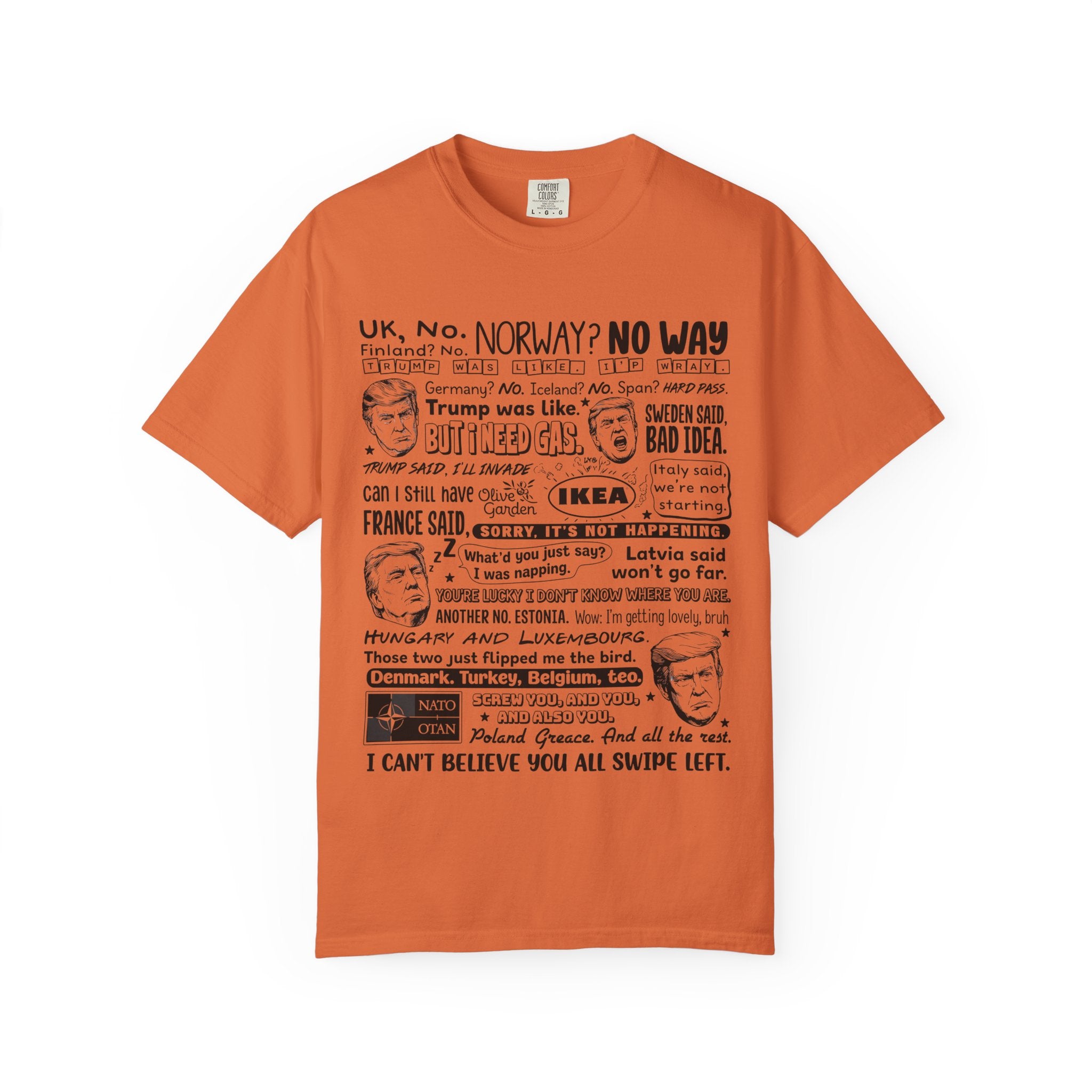 Donald Trump NATO Swipe Left Shirt