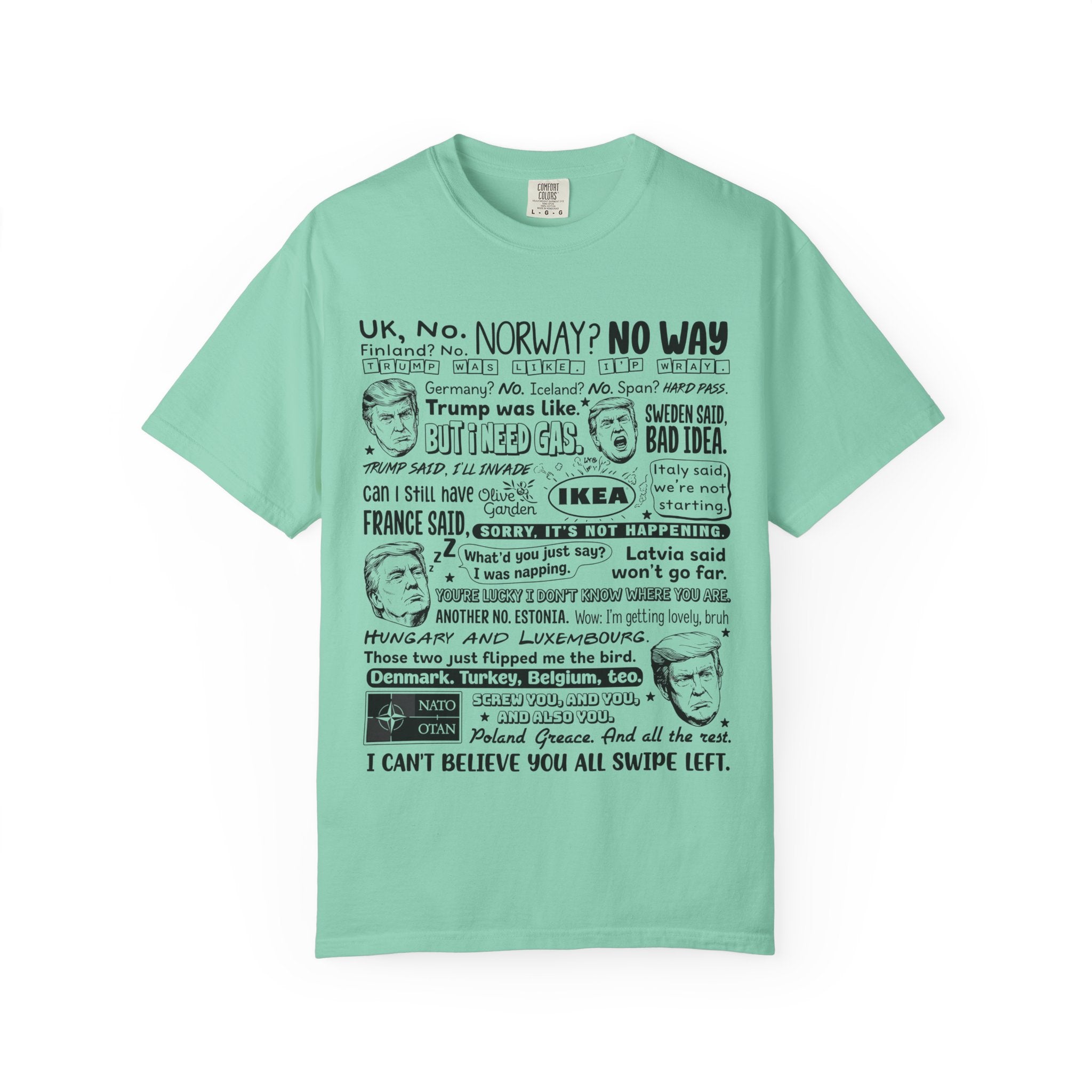 Donald Trump NATO Swipe Left Shirt