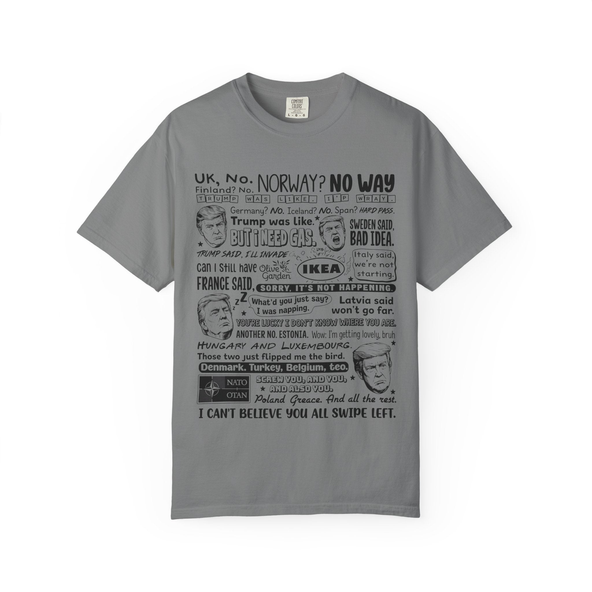 Donald Trump NATO Swipe Left Shirt